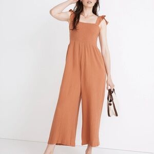 Madewell Lightspun Lucie Flutter-Sleeve Jumpsuit